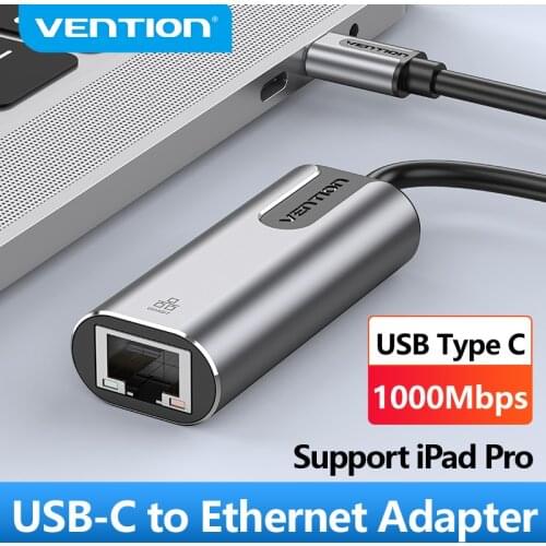 Vention USB Type C Ethernet Adapter USB C to RJ45 Lan Adapter for MacBook Pro Samsung Galaxy S9 Type C Network Card USB Ethernet