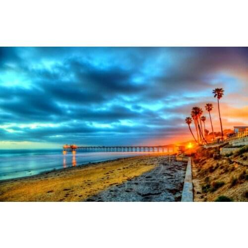 Beach sunset Art Film Print Silk Poster Home Wall Decor 24x36inch