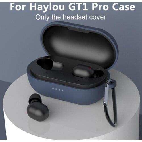 Silicone Case for Haylou GT1/GT1 pro Earphone Protective Cover with Anti-lost Buckle for Haylou GT1 pro Bluetooth Headset