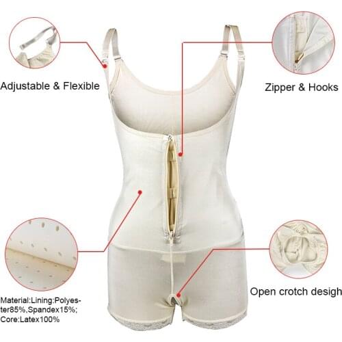 Woman Slim Underwear Latex Body Shaper Post Parto Surgery Girdle Underbust Corset Butt Lifter Lingerie Plus Size Waist Trainer