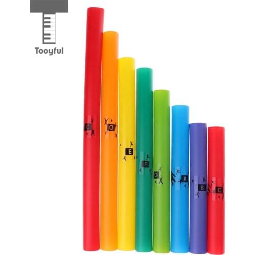 Tooyful 8 Tones C Major Diatonic Scale Set Percussion Instrument Tubes Kids Musical Toys Christmas Gift