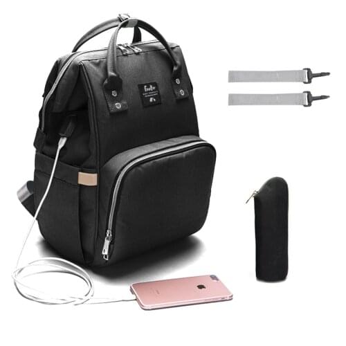 USB Baby Diaper Bag Mommy Stroller Bags Large Capacity Waterproof Nappy Bag Kits Mummy Maternity Travel Backpack Nursing Handbag