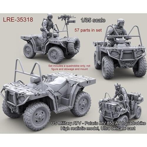 1/35, US Military ATV - Polaris MV 850 ATV quadrobike, Resin Model Soldier GK, Unassembled and unpainted kit