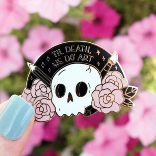 YAOJIE TIL DEATIL WE DO ART Enamel Brooch Pin Backpack Hat Bag Collar Lapel Pins Badges Women Mens Fashion Jewelry Accessories
