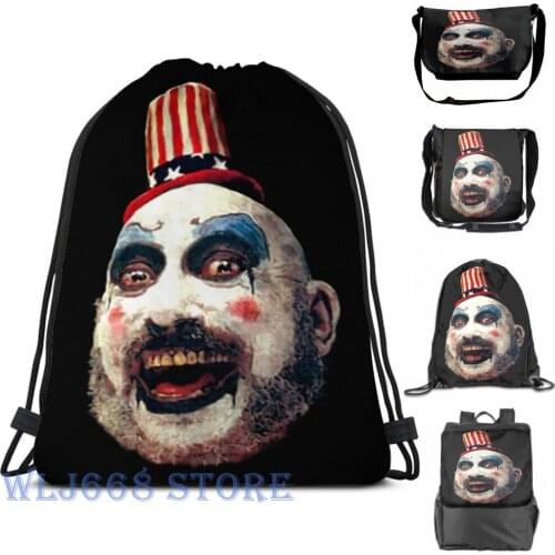 Funny graphic print shoulder Bags women Captain Spaulding Single shoulder backpack travel for men Gym Bag