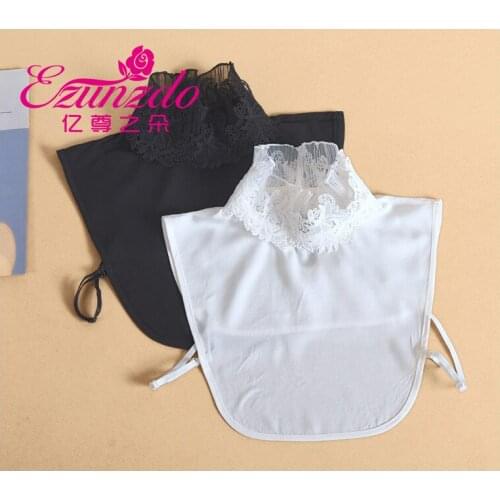 Women Detachable Collar False Collar Woman Female Removable Dickie Sweet Doll False Fake Collar Ruffles Trim Detachable Half