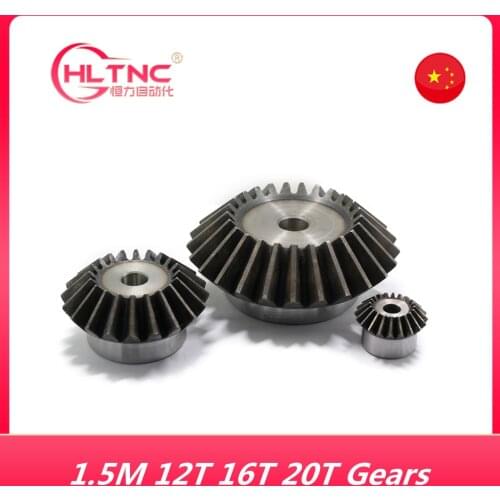 1pc 1.5 Modulus 12T 16T 20 Teeth Gear Teeth Spiral Bevel Gears For Violent model Car Modification DIY