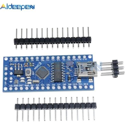 1Pcs ATmega168 CH340 CH340G Nano V3.0 3.0 Mini USB UART Board 16Mhz 3.3V 5V Microcontroller Micro Controller Module For Arduino