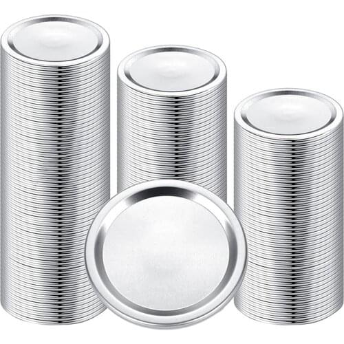 150 - Count, Wide Mouth Canning Lids for Ball, Kerr Jars - Split-Type Metal Mason Jar Lids for Canning Lids
