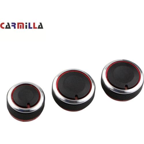 Aluminum Alloy Air Conditioning Knob AC Knob for Volkswagen VW POLO 2004-2016 Car Air Conditioning Heat Control Switch Knob 3pcs