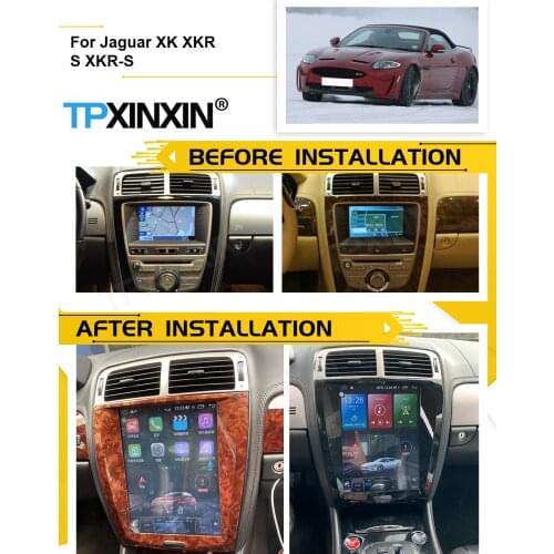 Tesla Screen Carplay Android 11 Car Radio 2 Din Stereo Receiver For Jaguar XK XKR 2007 2008 2009 2010 2012 2013 2014 2015 Audio