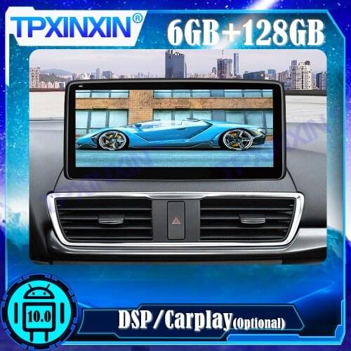 IPS Android 10.0 6+128G For Mazda 3 Axela Car Multimedia Player Stereo Recorder GPS Navigation Auto Radio Head Unit DSP Carplay