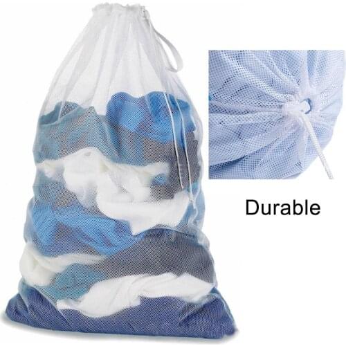 Large Mesh Laundry Washing Machine Pouch Dirty Clothes Storage Bag Net Organizer