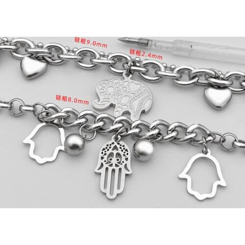 Stainless Steel Bracelet Elephant Bell Titanium Steel Wild Simple Bracelet Hot Sale