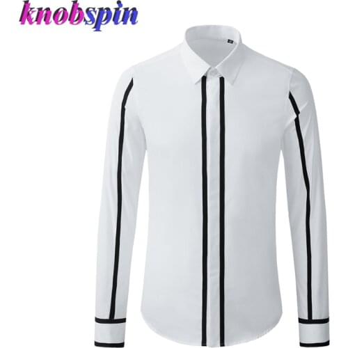 Brand Business Mens Shirts Long Sleeve Slim Chemise homme High quality 100% Pure Cotton Shirts for men Plus size Casual Clothes