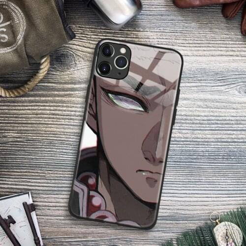 Gyomei Himejima Kimetsu No Yaiba Anime Soft TPU Glass Phone Case for IPhone SE 6s 7 8 Plus X Xr Xs 11 12 Mini Pro Max Samsung
