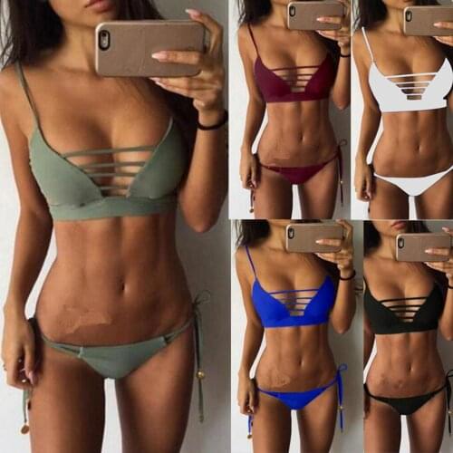 #H40 Sexy Women Bikini Set Swimwear Push Up Bikini Set Padded Bra Swimsuit Beachwear Bathing Suit Women Separate Swimsuit