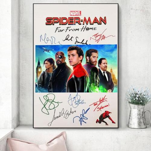 5D DIY Diamond Painting Marvel Avenger Spider Man Picture Far From Home Autograph Poster Reprint For Living Room Decoration