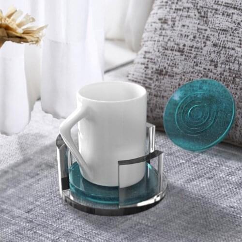 Round Coaster Silicone Mold For Epoxy Resin DIY Crystal Coaster Storage Box Resin Mold Non-slip Tray Set Home Decoration Making