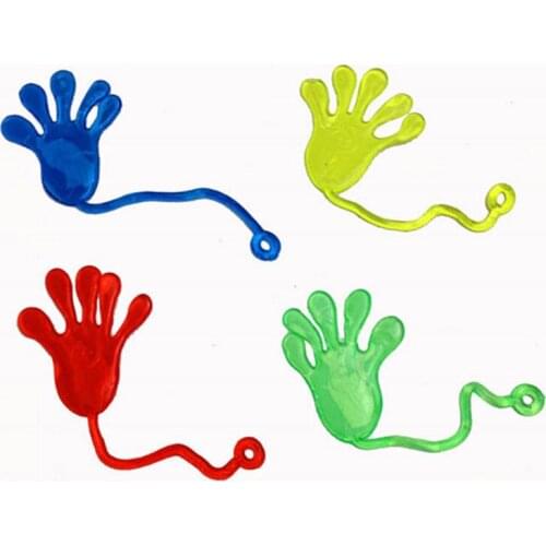 HOT 4PCS Novelty Cute Glitter Sticky Hands Gags Funny Adult Gadget Practical Jokes Gag Lover Gifts Toys For Children Baby Kids