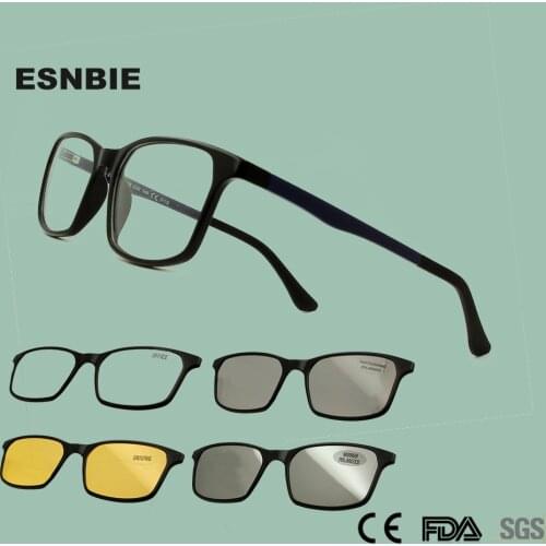 Ultem Magnetic Sun Glasses With Eyeglasses Frame Men Male Square Polarized Driver Sunglasses Blue Light Glassses Optical Frame