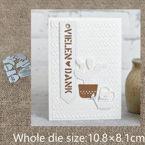 XLDesign Craft Metal Cutting Dies stencil mold 7pcs Cactus pot decoration scrapbook Album Paper Card Craft Embossing die cuts