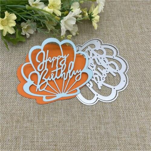 Happy birthday Metal Cutting die keychain shaker Heart Paper Key Chain Scrapbook Paper Craft Card Punch Art Knife Cutter