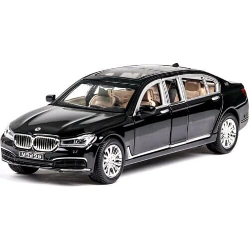 1:24 BMW-760LI Simulation Car Model Alloy Car Die Cast Toy Car Model Pull Back Childrens Toy Collectibles Kids Gift CT0044