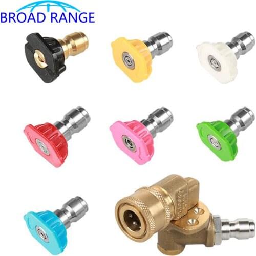 High Pressure Washer G1/4 7 angle Stainless Steel Adaptor Quick Released Connector Joint Set Car Cleaning Garden tool
