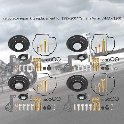 4-Pack Carburetor Repair Kit Diaphragm Air Cut-Off Valves Replacement for 1985-2007 Yamaha Vmax V-MAX 1200