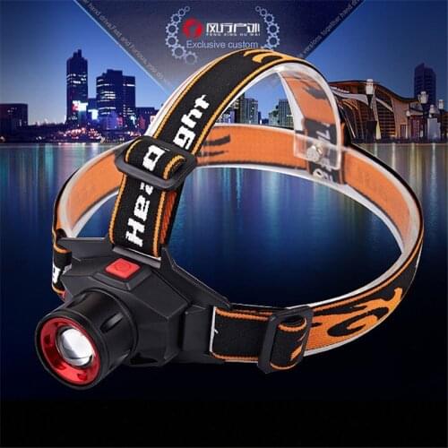 LED headlight outdoor built-in lithium battery charging light miners lamp rotating zoom CREE Q5 XPE hunt fishing for campping