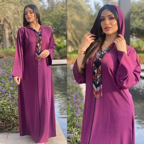 Autumn India Muslim Abaya Dress Women Hooded Hijab Dresses Jilbab Turkey Islamic Vestidos Elegant Ramadan Moroccan Kaftan Arab