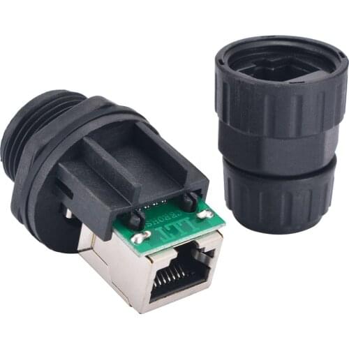 Pluggable RJ45 Interface Connector Transposon IP68 Network Outdoor AP Waterproof Box Connector 10mm Mounting Hole 8 Core