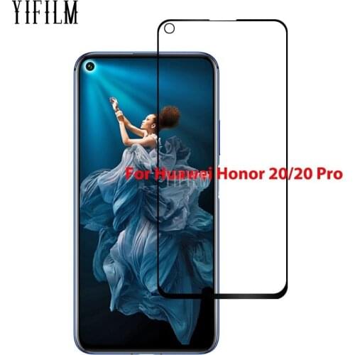 Screen Protector For Huawei Honor 20 Pro 9H Hardness 2.5D High Tempered Glass Full Cover Black Screen Protector For Honor 20