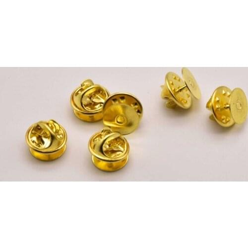 10Pcs 11mm*9mm 18K Brass Gold-Plated Hat Shape Butterfly Buckle Connector Bracelet Accessories For Making Bracelet JA0137