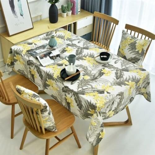 Flowers Printing Table Covers Waterproof Tablecloths Tea Table Cloth Rectangular Cover Cloth Home Decoration Naperon De Table