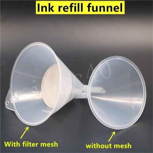 Inkjet printer ink funnel with ink filter mesh funnel for sovent printer ink refill funnel for all kinds of printers refill tool