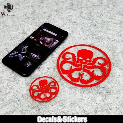NO.L007 Shield Hydra Badge Skull 3M Reflective Stickers MOTO GP Car Sticker Decals Racing Motorcycle