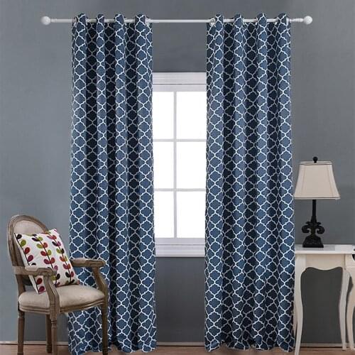 Navy Blue Grommet Blackout Curtains for Living Room Bedroom Modern Thermal Insulated Eyelet Window Treatments Drapes