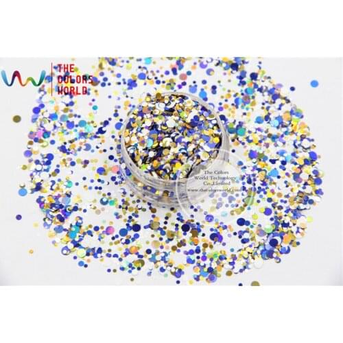 RAM321-168 Mix Colors Dot shapes round Glitter for nail art ,nail gel,makeup and DIY decoration