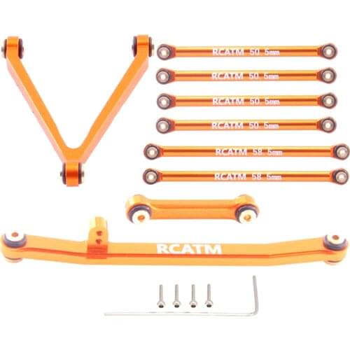 RC Linkage Rod Aluminum Alloy Pull Rod Steering Rod for 1/24 Axial SCX24 C10 RC Model Car Parts