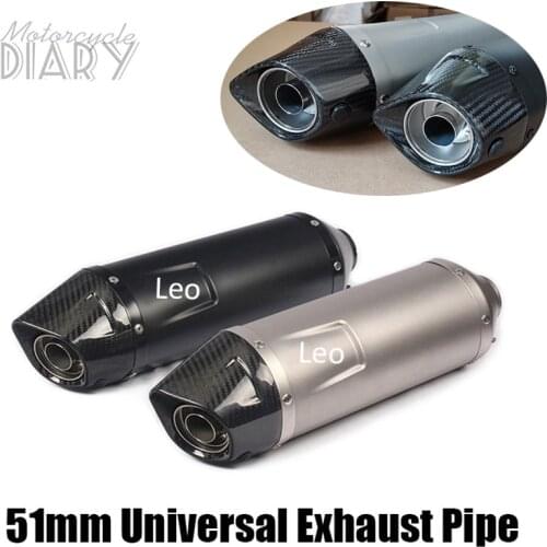 38~51mm Universal Carbon fiber Motorcycle Exhaust Muffler Modified Escape Moto pipe For Leo vince XMAX300 GSX1300R DB killer R25
