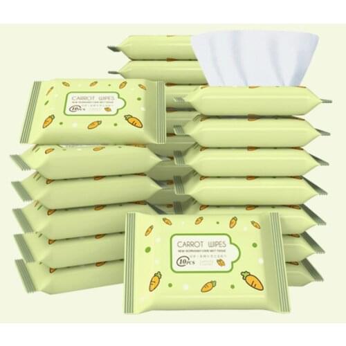 10Pcs Baby Wipes Newborn Child Baby Fart Cleaning Wet Wipes