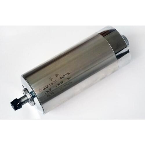1.5kw Spindle Motor Water Cooled ER11 220V Dia 80mm 1500W CNC Spindle With 4pcs Bearings