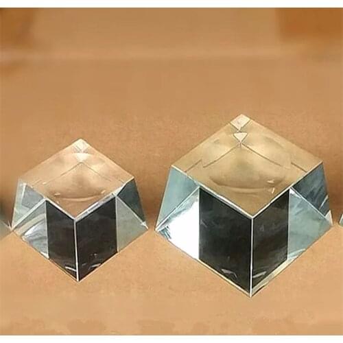 1Pcs Transparent Glass Square Dimple Crystal Ball Display Bases Table Holder Stand Home Decor Ornaments Party Gift Paperweight