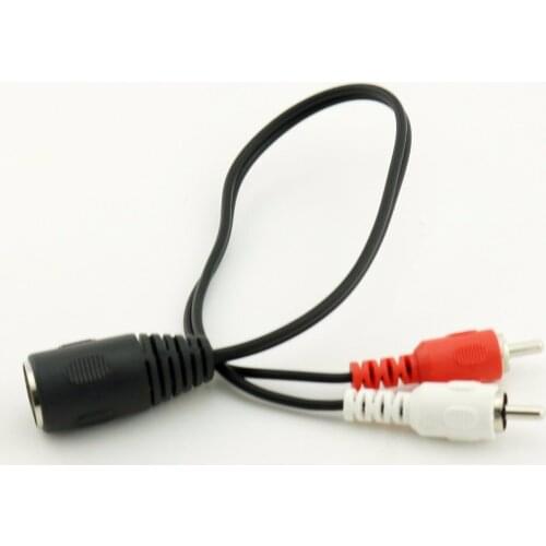 10pcs 1Ft 5 Pin Din MIDI Female Socket to 2 x RCA Phono Male AMP Professional Audio Vide Adapter Cable Black