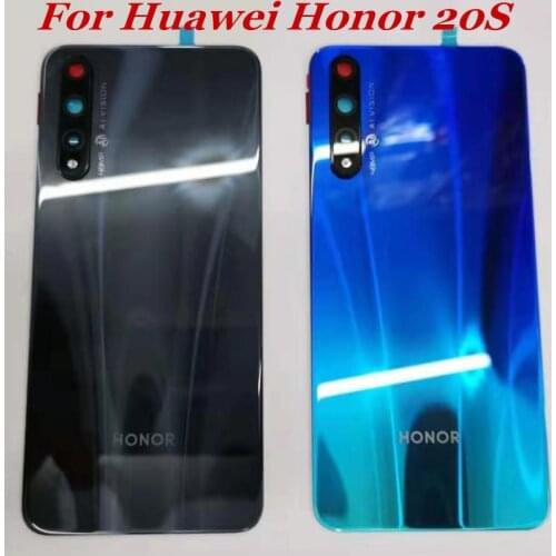 10Ps 100% Original For Huawei Honor 20S Back Housing Back Cover With camera len Battery Case with logo For Honor 20S Replacement