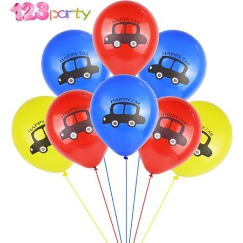 12inch 10pcs multicolor car cartoon animal Latex balloons Bachelor party supplies Children birthday Baby shower kids toy balloon