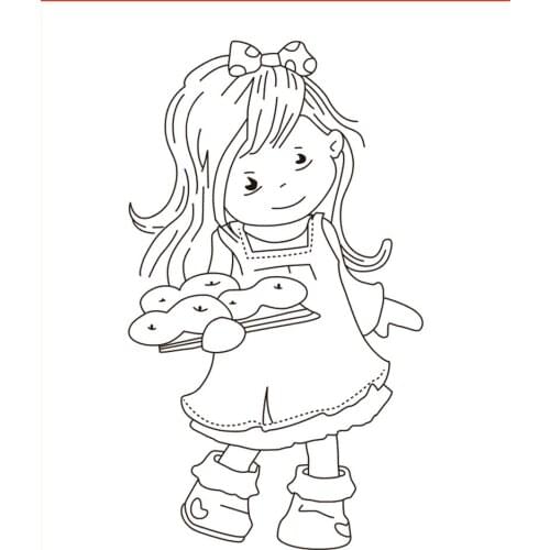 10x6 pretty girl TBig ice cream ransparent Clear Stamps Silicone Seals for DIY scrapbooking photo album Card Making