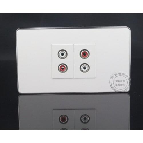 120MM Wall Face Plate 2 Ports AV Audio Video Outlet Socket Assorted Panel Faceplate